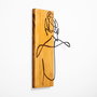 Wallity MA-295 Accesorio de Pared de Madera y Metal Nogal y Negro